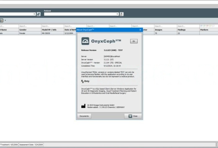 OnyxCeph 2024 build 223 Full modules Crack screenshot